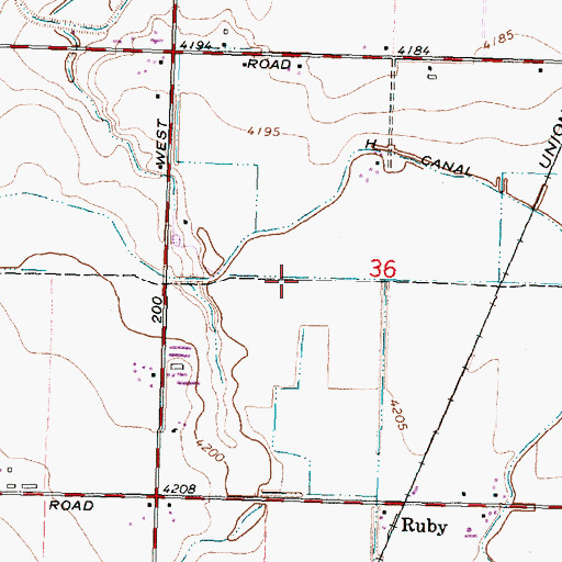 Topographic Map of J 32 I Lateral, ID