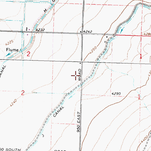 Topographic Map of J 7 Lateral, ID