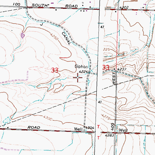 Topographic Map of J 36 Pond, ID