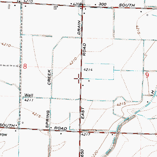 Topographic Map of H 9 Lateral, ID