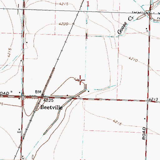 Topographic Map of J 32 Lateral, ID