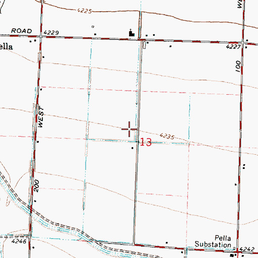 Topographic Map of J 29 Lateral, ID