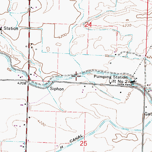 Topographic Map of H 1 Lateral, ID