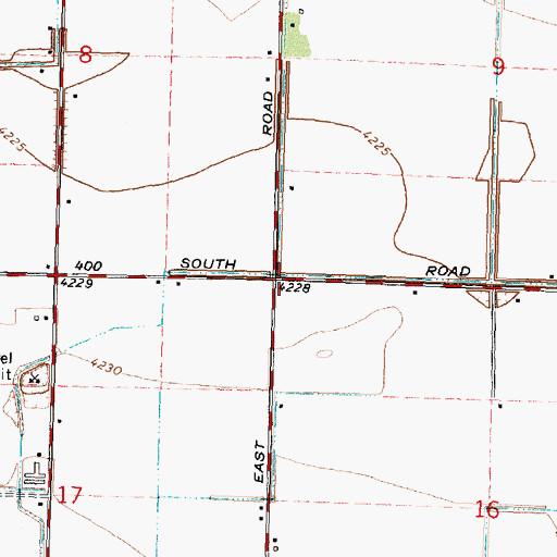 Topographic Map of J 27 Lateral, ID