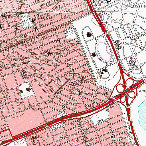 Topographic Map of Latin American Pentecostal Church, NY
