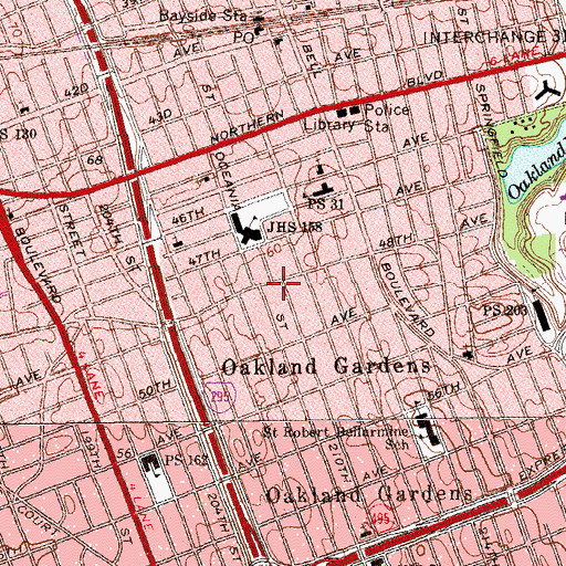 Topographic Map of Love of Christ Presbyterian Church, NY