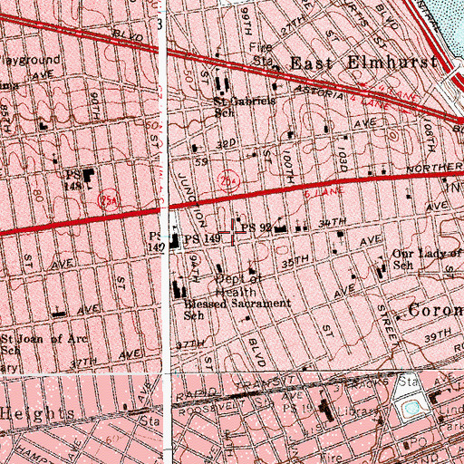 Topographic Map of Luso Brazilian Seventh Day Adventist Church, NY