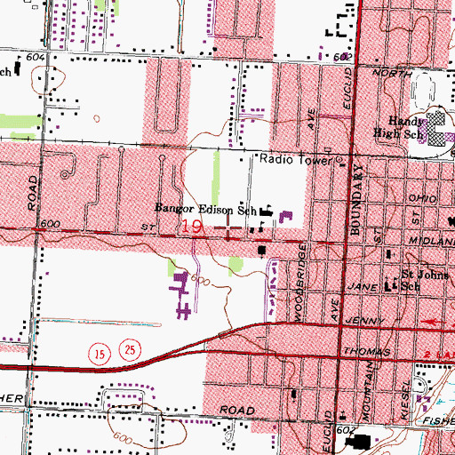 Topographic Map of Community of Christ, MI
