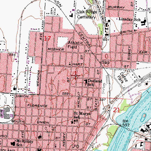 Topographic Map of Family of Christ Fellowship, MI