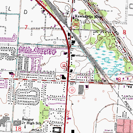 Topographic Map of Apostolic Christian Church, MI