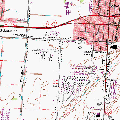 Topographic Map of Church of Jesus Christ of Latter Day Saints, MI