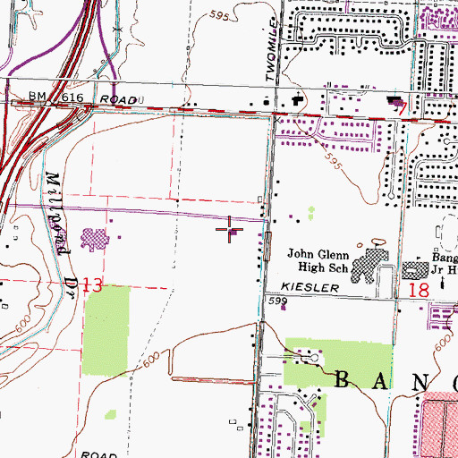 Topographic Map of Seventh-Day Adventist Church, MI