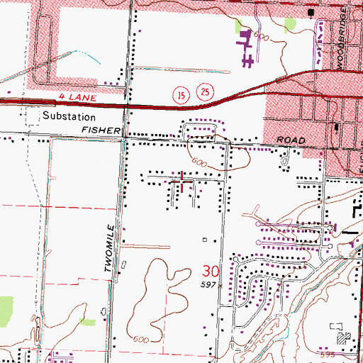 Topographic Map of New Life Missionary Church, MI