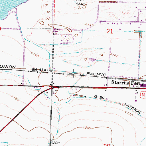 Topographic Map of J Waste, ID