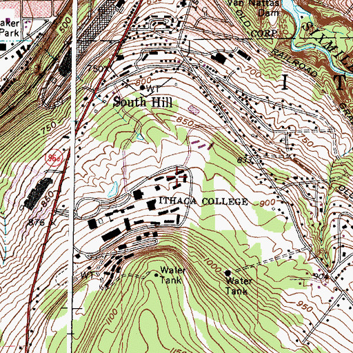 Topographic Map of Bogart Hall, NY