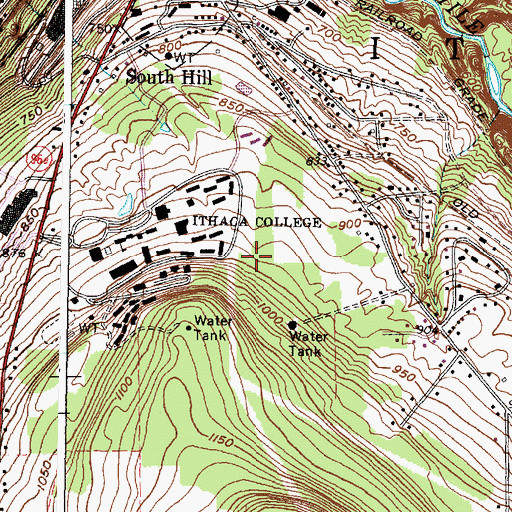 Topographic Map of Boothroyd Hall, NY
