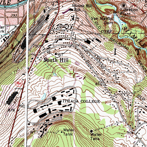 Topographic Map of Emerson Hall, NY