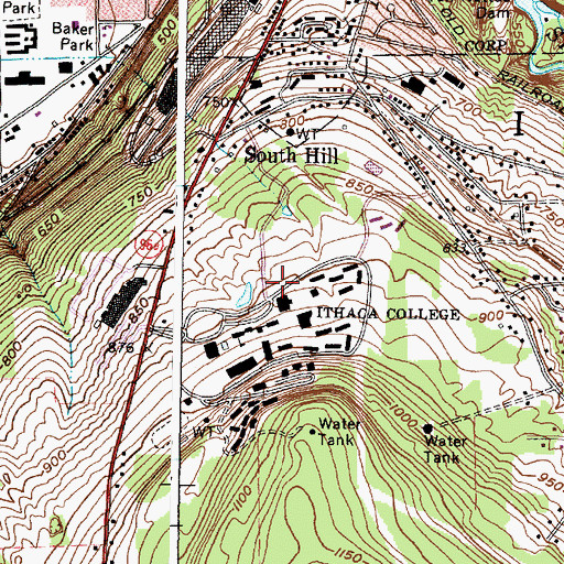 Topographic Map of Center For Natural Sciences, NY