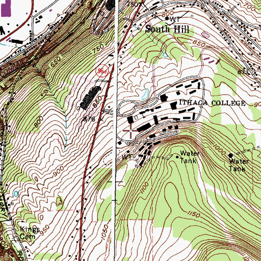Topographic Map of Smiddy Hall, NY