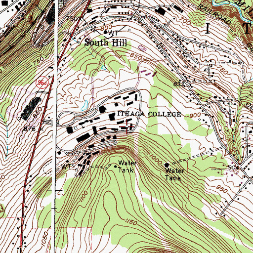 Topographic Map of Tallcott Hall, NY
