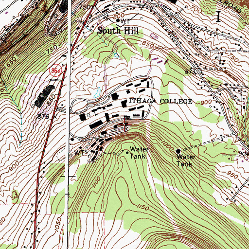 Topographic Map of Towers Dining Hall, NY