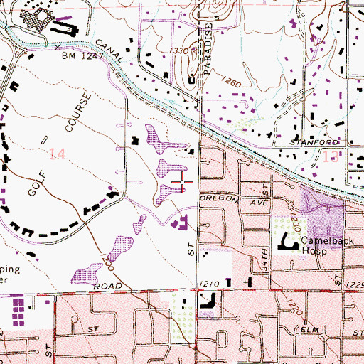 Topographic Map of Village on the Lakes, AZ