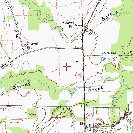 Topographic Map of Hoffmire Farms, NY