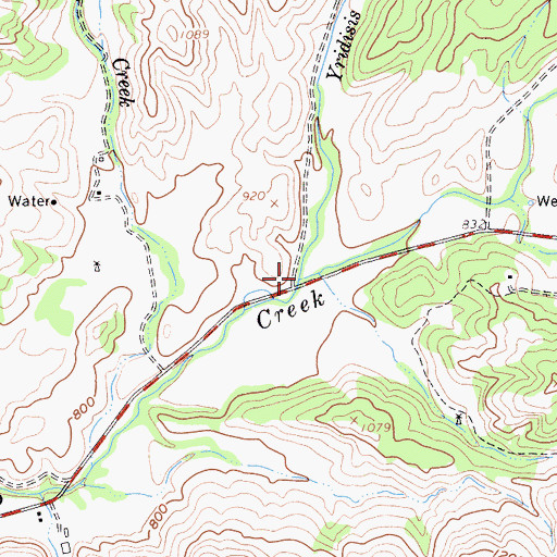 Topographic Map of Yridisis Creek, CA