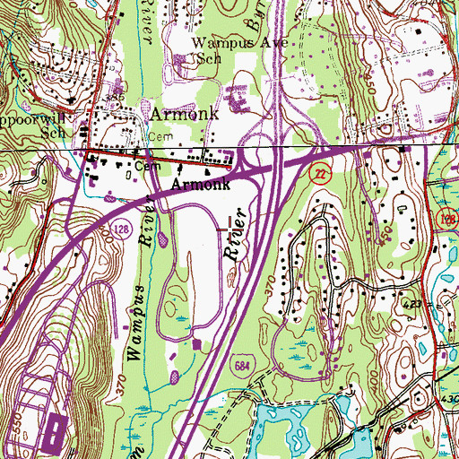 Topographic Map of The Flat, NY