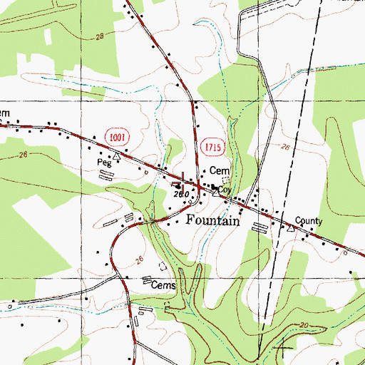 Topographic Map of Bethlehem Church, NC