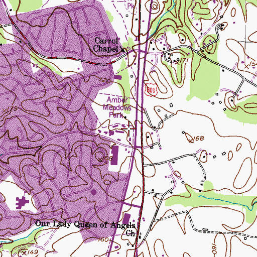 Topographic Map of Goodloe Memorial Unitarian Universalist Congregation, MD