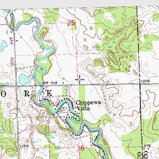 Topographic Map of Fork Post Office (historical), MI