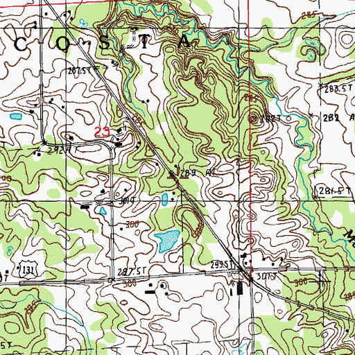 Topographic Map of Saint Thomas Lutheran Church, MI