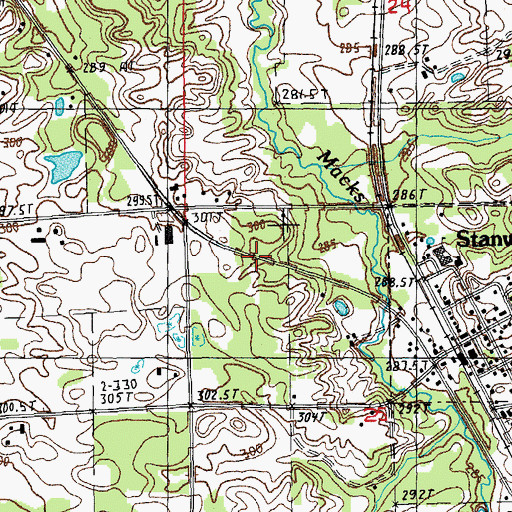Topographic Map of Northland United Methodist Church, MI