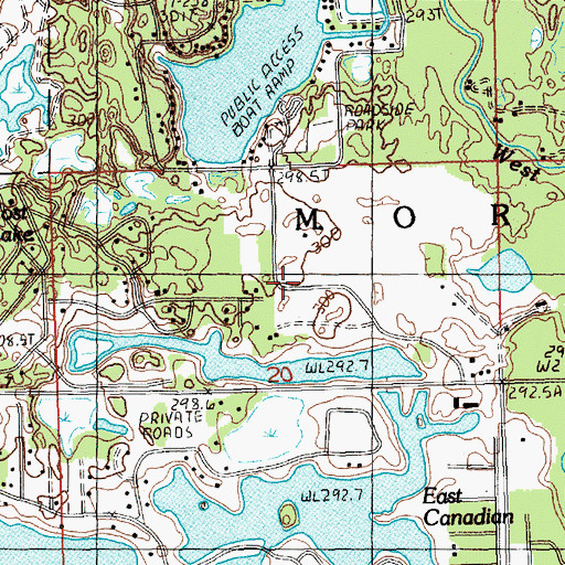 Topographic Map of Eastside Family Medical Clinic, MI