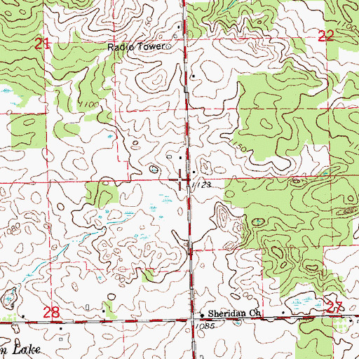Topographic Map of Jehovah's Witnesses Church, MI