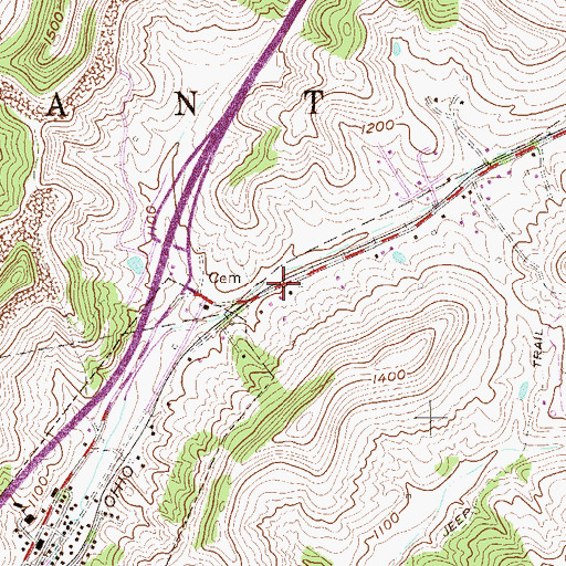 Topographic Map of Horizons Church, WV
