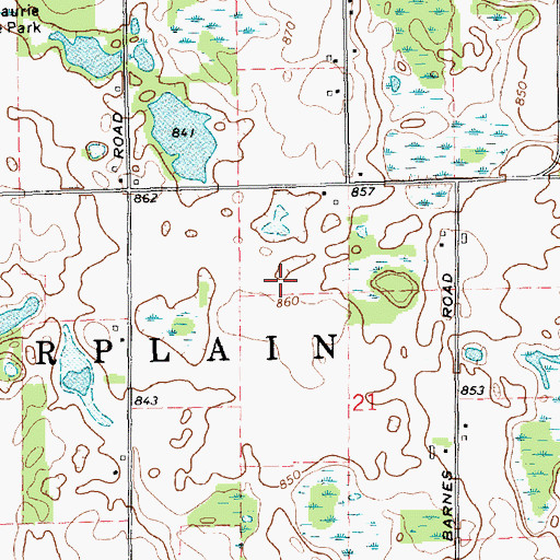 Topographic Map of Chippewa Hills Trailer Court, MI