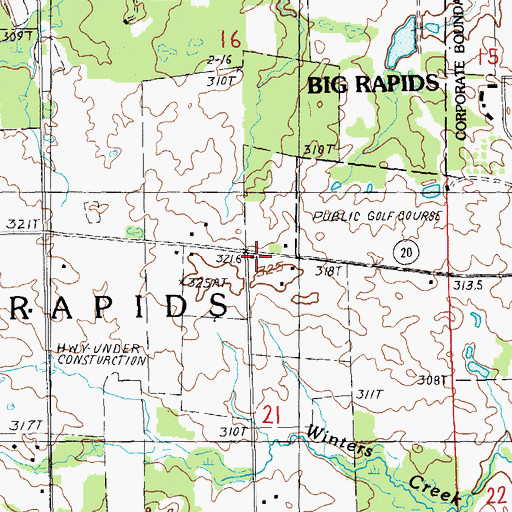 Topographic Map of Resurrection Life Church, MI