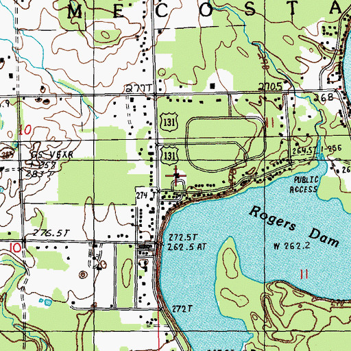Topographic Map of Rogers Heights Christian Church, MI