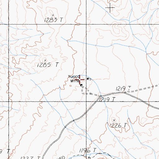 Topographic Map of Yucca Mine, CA