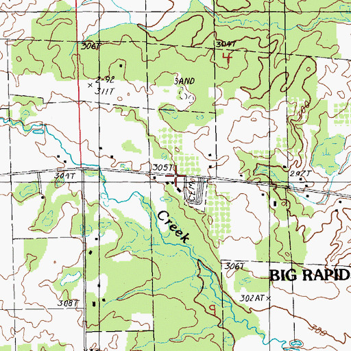 Topographic Map of Jehovah's Witnesses, MI