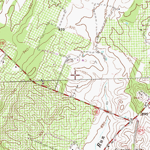 Topographic Map of High Hill Farm, VA