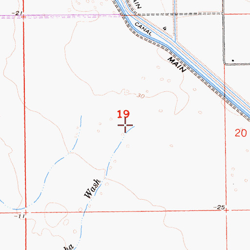 Topographic Map of Yuha Wash, CA