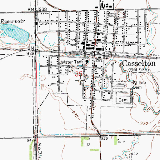 Topographic Map of Ellison Public School (historical), ND