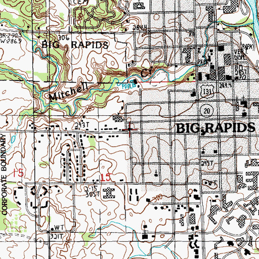 Topographic Map of Church of the Nazarene, MI
