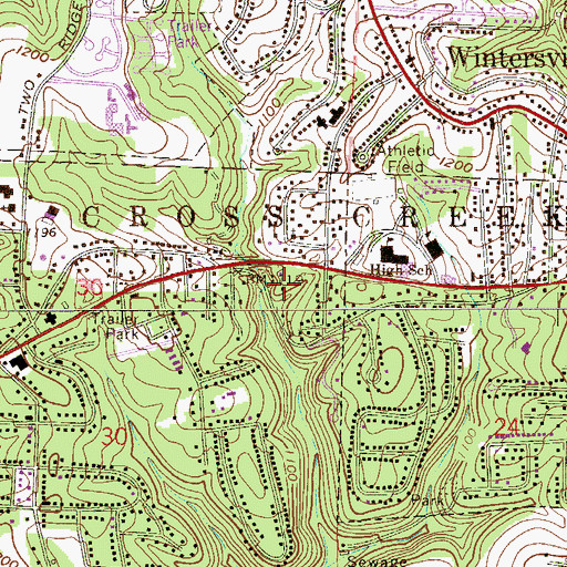 Topographic Map of Canellas Park, OH
