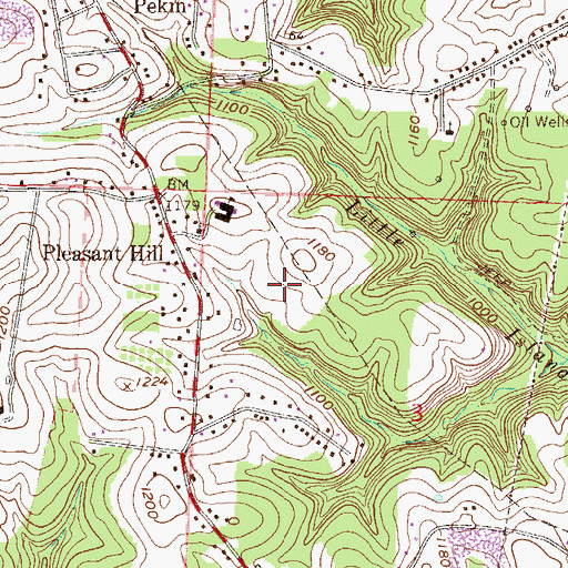 Topographic Map of Pleasant Hills Mobile Home Park, OH