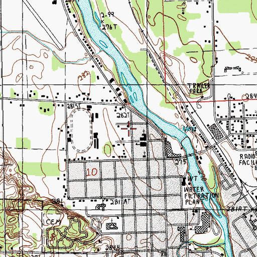 Topographic Map of Seventh-Day Adventist Church, MI