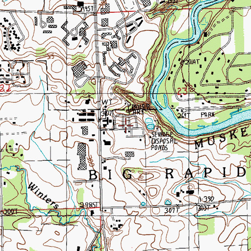 Topographic Map of Forest Hills Mobile Home Park, MI